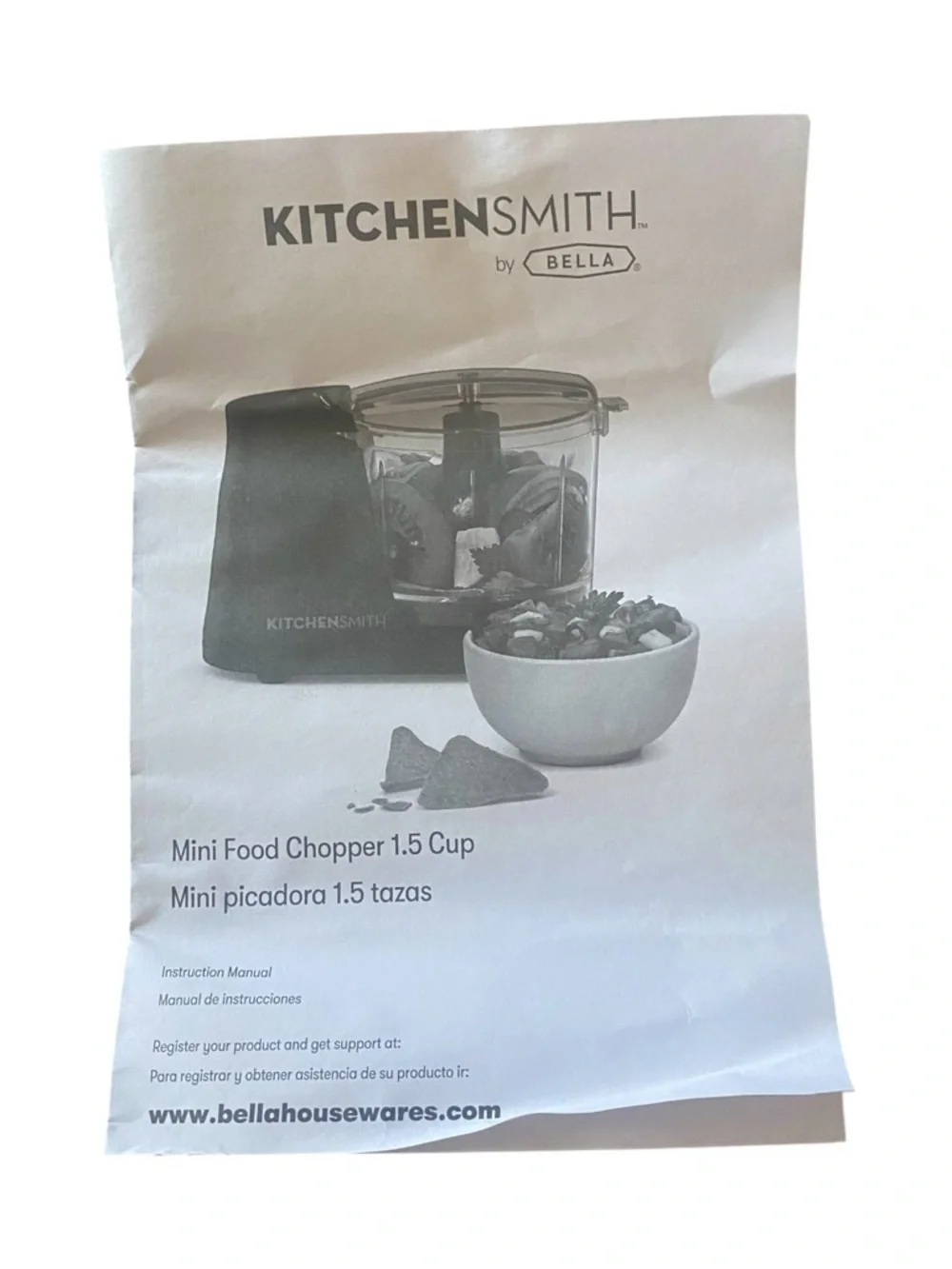 NWT-KITCHEN SMITH-Black Mini Food Chopper